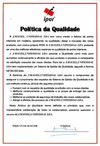 IPOR - Política Da Qualidade